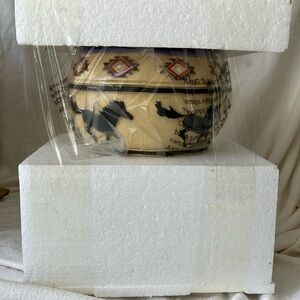 Southwest Navajo style Indoor/Outdoor Patio Painted Resin Planter